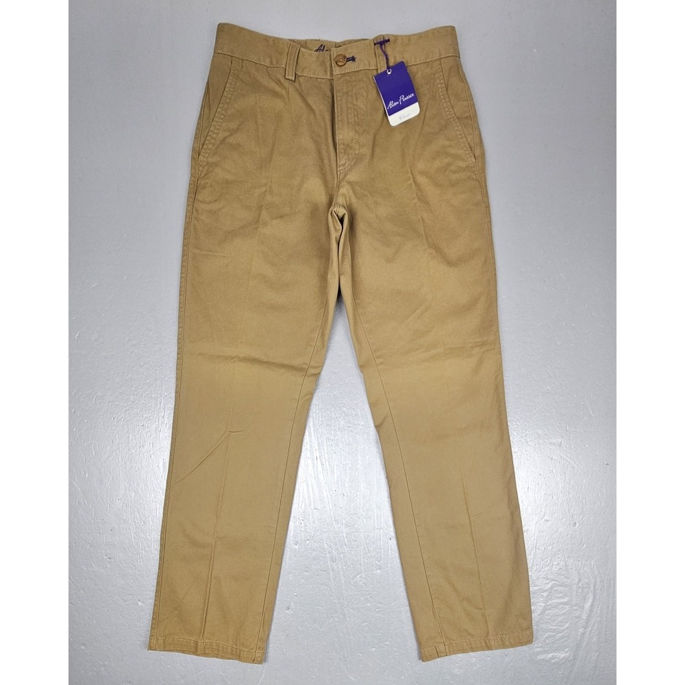 Alan Flusser Classic Pants Mens 30x30L Beige‎ Flat Front Chino Casual Trousers